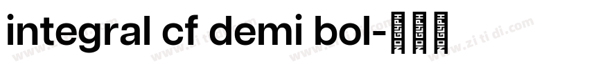integral cf demi bol字体转换